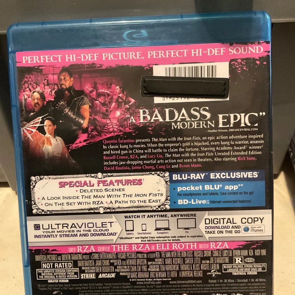 Blu Ray Disc - The Man with the Iron Fists. V57
